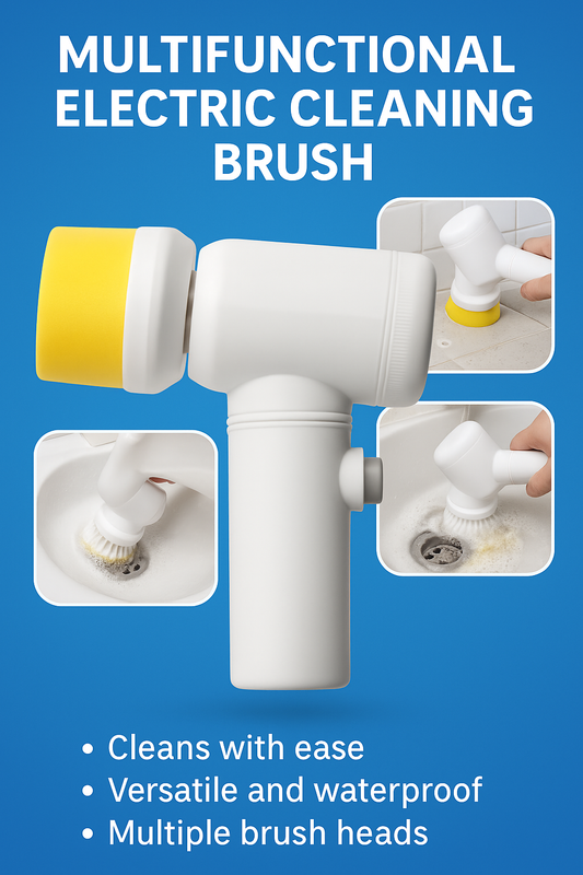 5-in-1 Handheld Electric Cleaning Brush – Powerful, Cordless & Versatile
