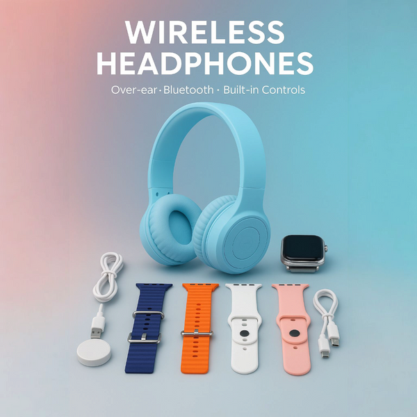 Ultra 2 Smart Watch Bundle – Wireless Headphones & 7 Straps